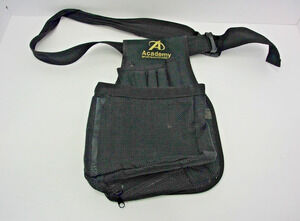 Trap/Skeet Shooting Shell Pouch Ammo Pouch, Black Adjustable Belt Rugged Mesh